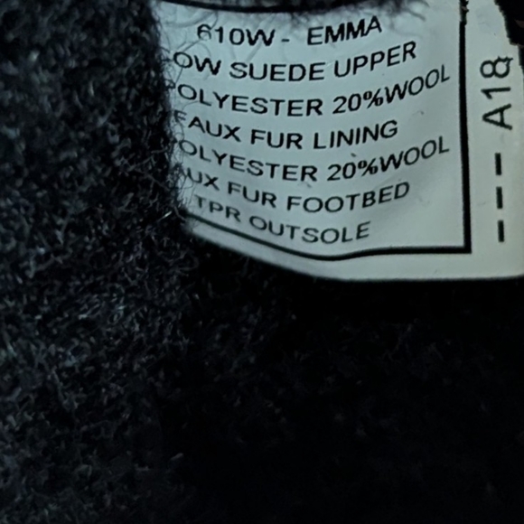 Bearpaw Boots Women's Size 8 Emma Style Black Suede Wool Blend Lining - Picture 4 of 11